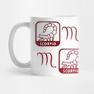 Scorpio Birth Sign - Maroon Mug